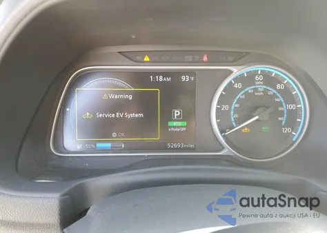 2018 Nissan Leaf S z USA, uszkodzony, nr VIN 1N4AZ1CP6JC311673